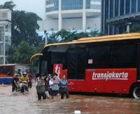 FOTO jl Thamrin Sudirman Update Lalin Parah Banjir Jakarta 2013 